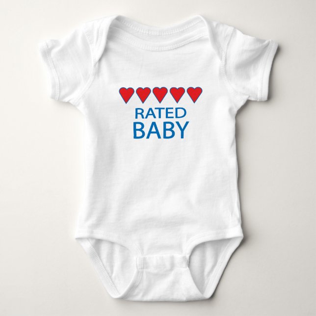 Body Para Bebê Bebê de Cinco Corações (Frente)