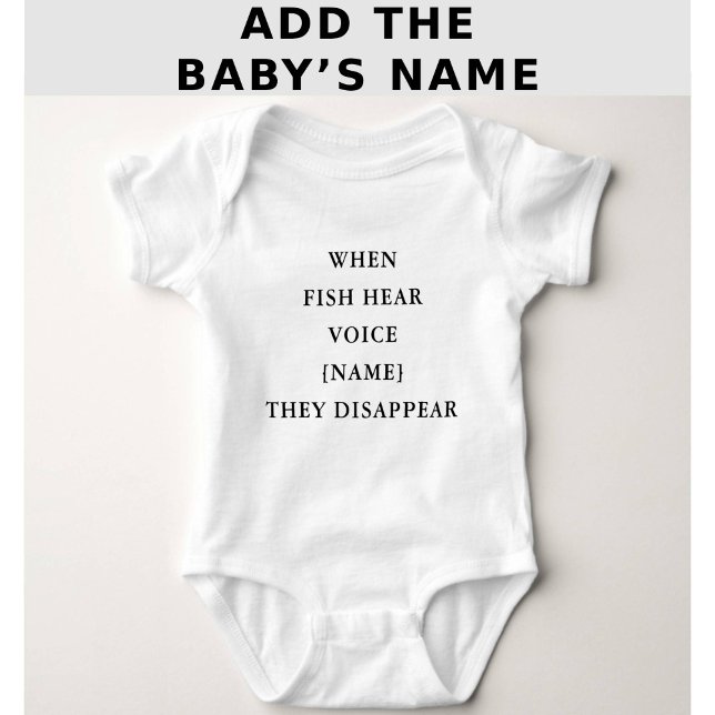 Body Para Bebê Bebê de Citação de Pesca Personalizada Engraçada (Criador carregado)