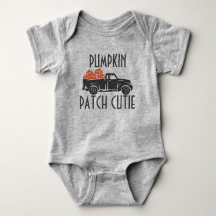 Body Para Bebê Bebê de Cutie do remendo da abóbora uma parte