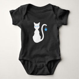 Body Para Bebê Bebê de gato branco