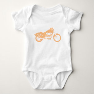 Body Para Bebê Bebê de moto amarelo