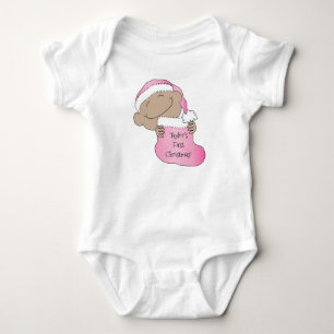 Body Para Bebê Bebê de Natal Cor Rosa Cap