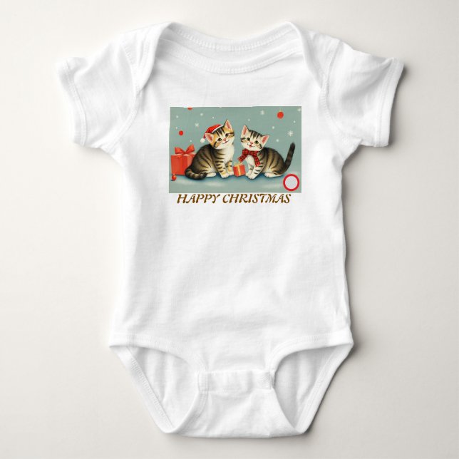 Body Para Bebê Bebê De Natal, Fato De Porte. (Frente)