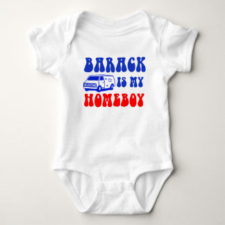 Body Para Bebê Bebê de Obama - Barack é meu ficar em casa