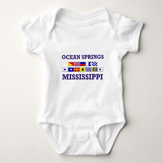 Body Para Bebê Bebê de Ocean Springs (Frente)