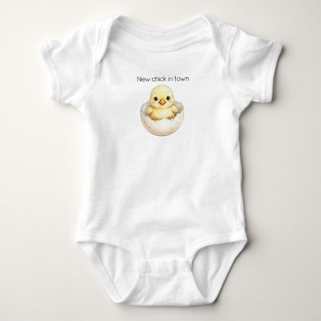 Body Para Bebê Bebê de Pintinho Recém-Nascido (Frente)