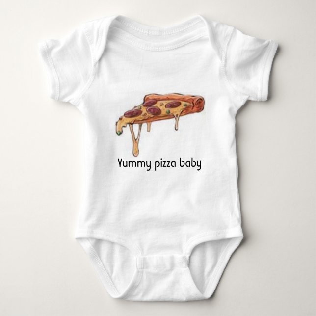 Body Para Bebê Bebê de pizza (Frente)
