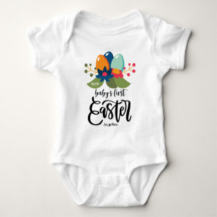 Body Para Bebê Bebê de primeira Páscoa personalizada