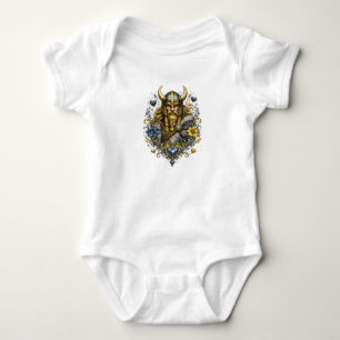 Body Para Bebê Bebê de uma peça com Design Viking