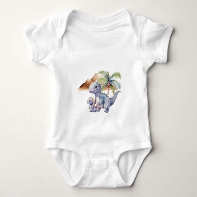 Body Para Bebê Bebê Dino (Frente)