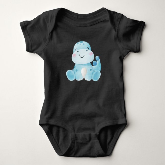 Body Para Bebê Bebê dinossauro fofo  (Frente)