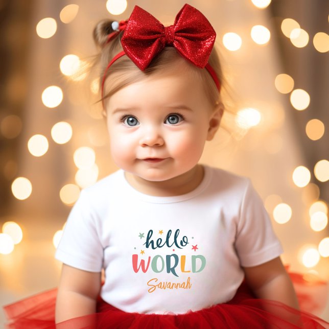 Body Para Bebê Bebê do Chá de fraldas de Nome Personalizado Neutr (Criador carregado)