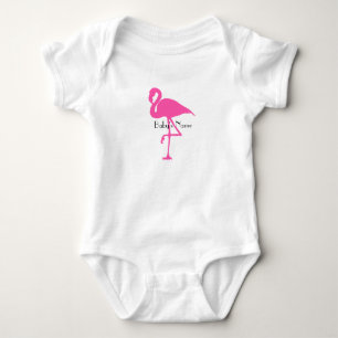Body Para Bebê Bebê do flamingo - personalize o nome ou adicione