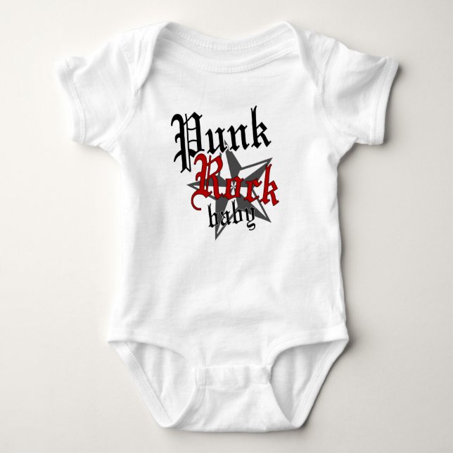 Body Para Bebê Bebê do punk rock (Frente)