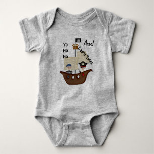 Body Para Bebê Bebê do tesouro do navio de pirata