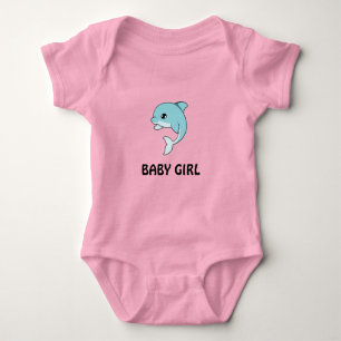 Body Para Bebê Bebê Dolphin T-Shirt Bebê Roupa