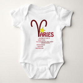 Body Para Bebê Bebê dos traços do Aries