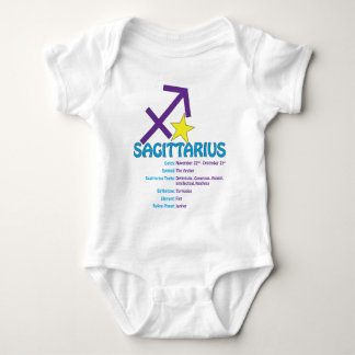 Body Para Bebê Bebê dos traços do Sagitário
