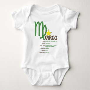 Body Para Bebê Bebê dos traços do Virgo