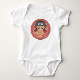 Body Para Bebê Bebê Durão com Luvas de Boxe