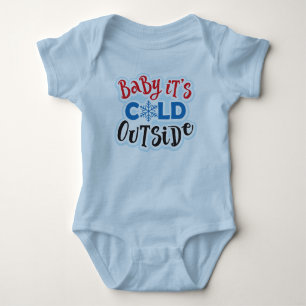 Body Para Bebê Bebê É Frio Fora de Azul Bebê Roupa
