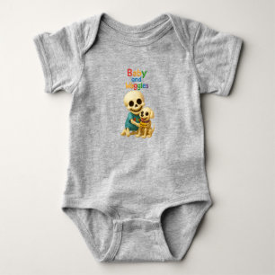 Body Para Bebê Bebê e Waggles — Os Cabeças de Osso