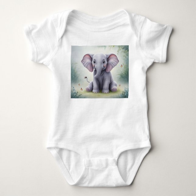 Body Para Bebê Bebe Elefante (Frente)