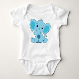Body Para Bebê Bebê, Elefante, Azul, Bebê De Roupa De Oco, DAM Cr