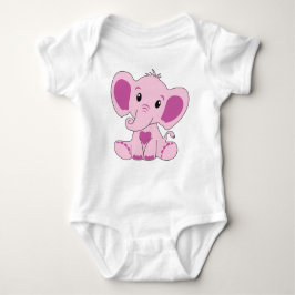 Body Para Bebê Bebê, Elefante, Rosa, Bebê-Roupa-De-Obra, DAM-Cria