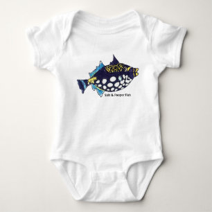 Body Para Bebê Bebê engraçado de sal e de peixes de Pooper