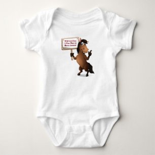 Body Para Bebê Bebê engraçado Onsie do cavalo
