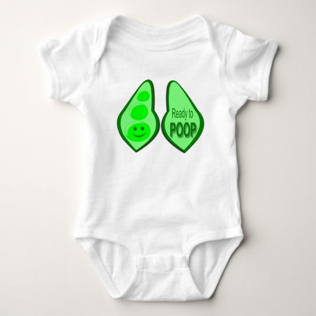 Body Para Bebê Bebê Ervilha Verde Pronto para Cagar (Frente)