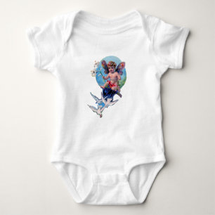 BODY PARA BEBÊ BEBÊ FAIRY COM DOVES