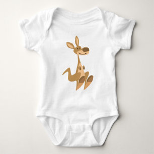 Body Para Bebê Bebê feliz bonito do canguru dos desenhos animado