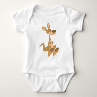 Body Para Bebê Bebê feliz bonito do canguru dos desenhos animados