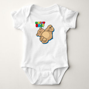 Body Para Bebê Bebê feliz pelo urso de ursinho da ioga