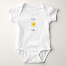 Bebê Feliz Sorriso Sol Uma Peça