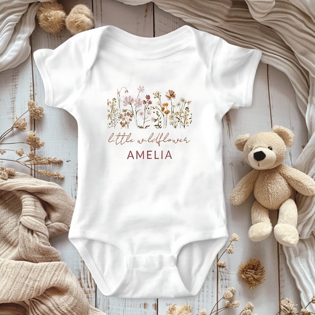 Body Para Bebê Bebê Florzinha Selvagem Floral (Criador carregado)