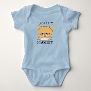 Body Para Bebê Bebê Fofo Gato Feliz com Sorriso Travesso Engraçad