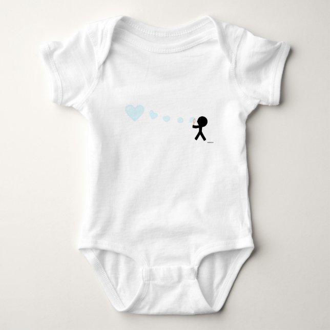 Body Para Bebê bebê fofo soprando bolhas de amor (Frente)