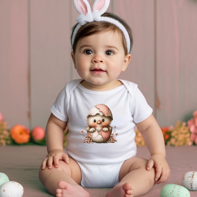 Body Para Bebê Bebê Frango Fofo de Páscoa (Criador carregado)