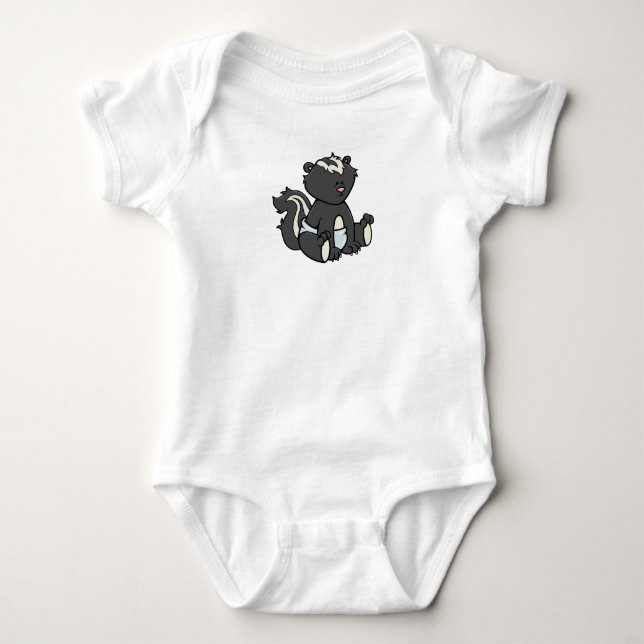 Body Para Bebê Bebê Gambá Personalizável (Frente)
