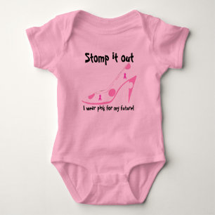 Body Para Bebê Bebê Garota Rosa Fita Cruzada para o Futuro