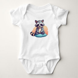 Body Para Bebê Bebê Guaxinim Fofo – Bodysuit de Desenho Adorável