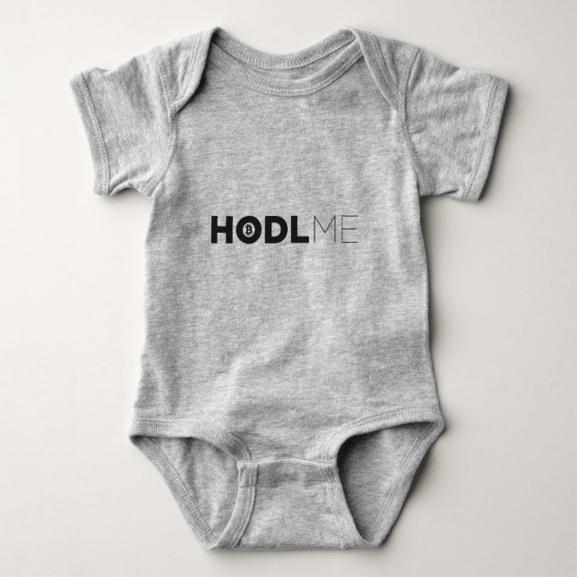 Body Para Bebê Bebê HODL de Bitcoin MIM (Frente)