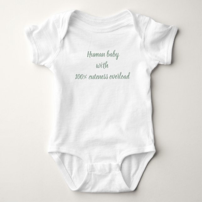 Body Para Bebê Bebê humano com 100% de bônus de cutensidade (Frente)