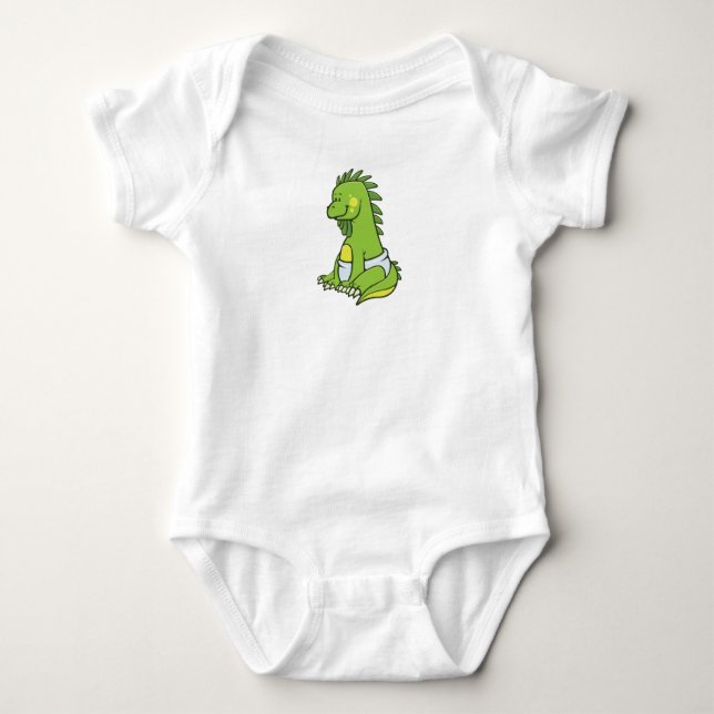 Body Para Bebê Bebê Iguana personalizável (Frente)