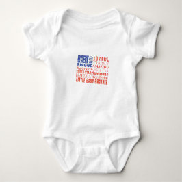 Body Para Bebê Bebê irmão doces adoráveis bandeira americana