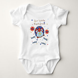 Body Para Bebê Bebê Jersey Bodyfit "Tootin' Cowboy" Personalize