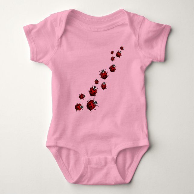 Body Para Bebê Bebê Ladybug Bodycase Cute Ladybug Baby Um pedaço (Frente)